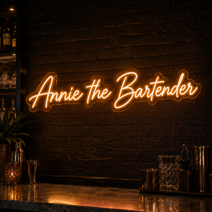 Annie the Bartender Custom LED Neon Sign