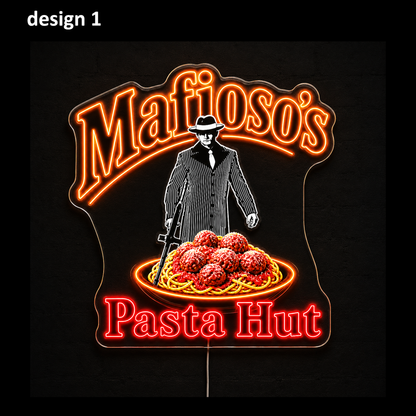 Mafioso’s Pasta Hut Custom LED Neon Sign