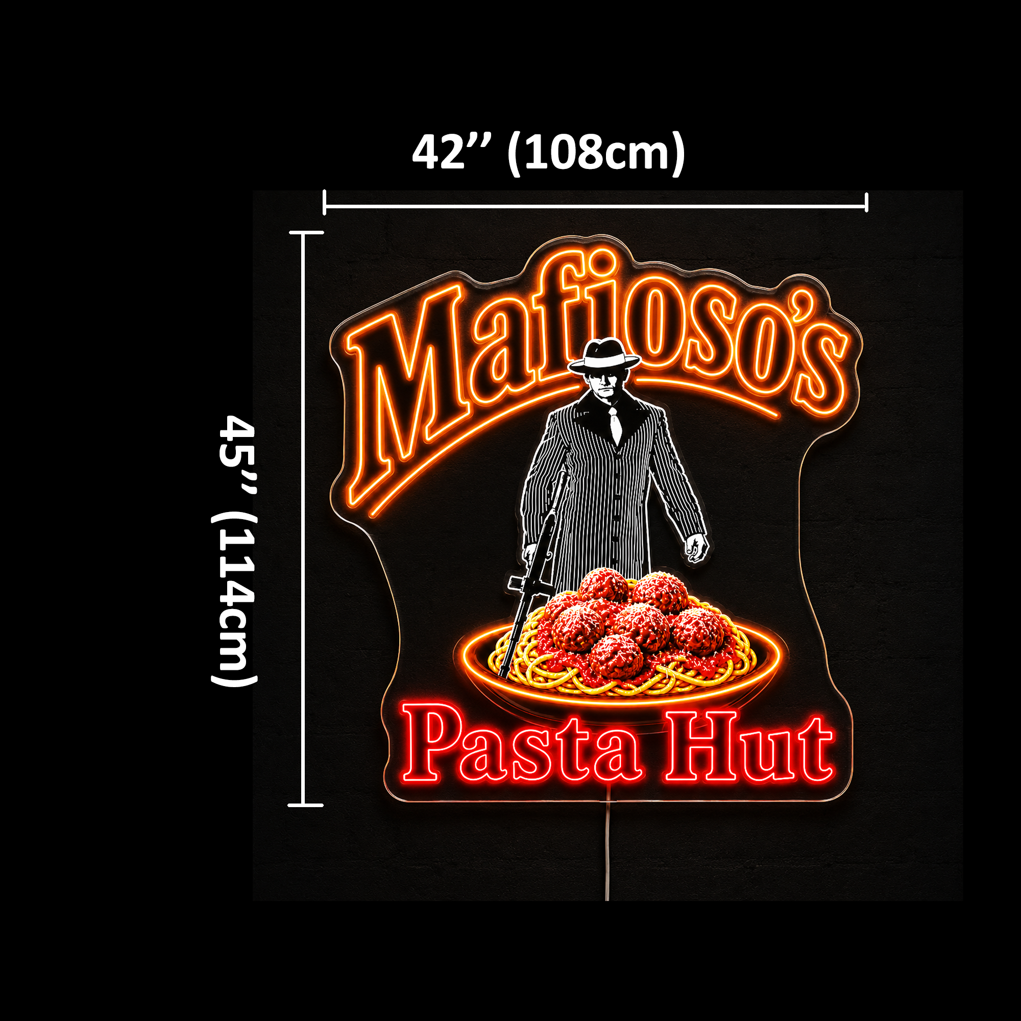 Mafioso’s Pasta Hut Custom LED Neon Sign