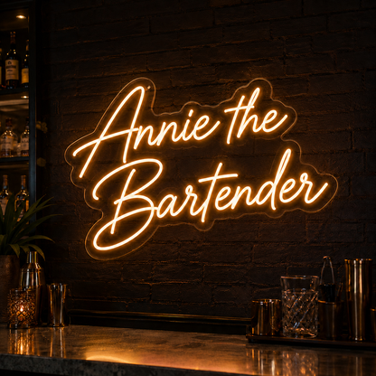 Annie the Bartender Custom LED Neon Sign