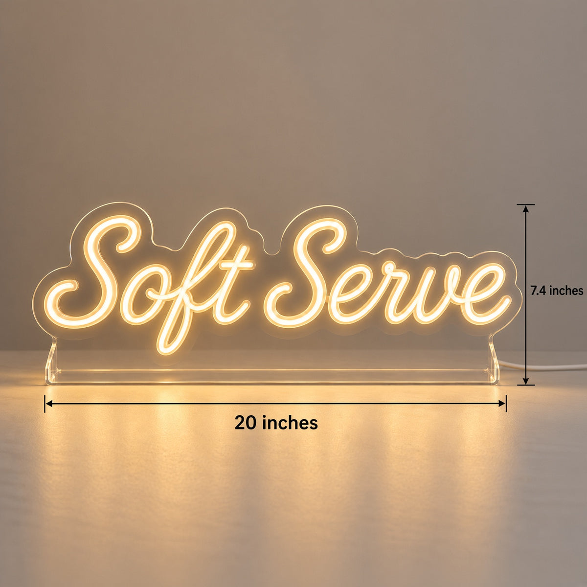 Soft Serve Custom LED Neon Sign Two designs USB Power