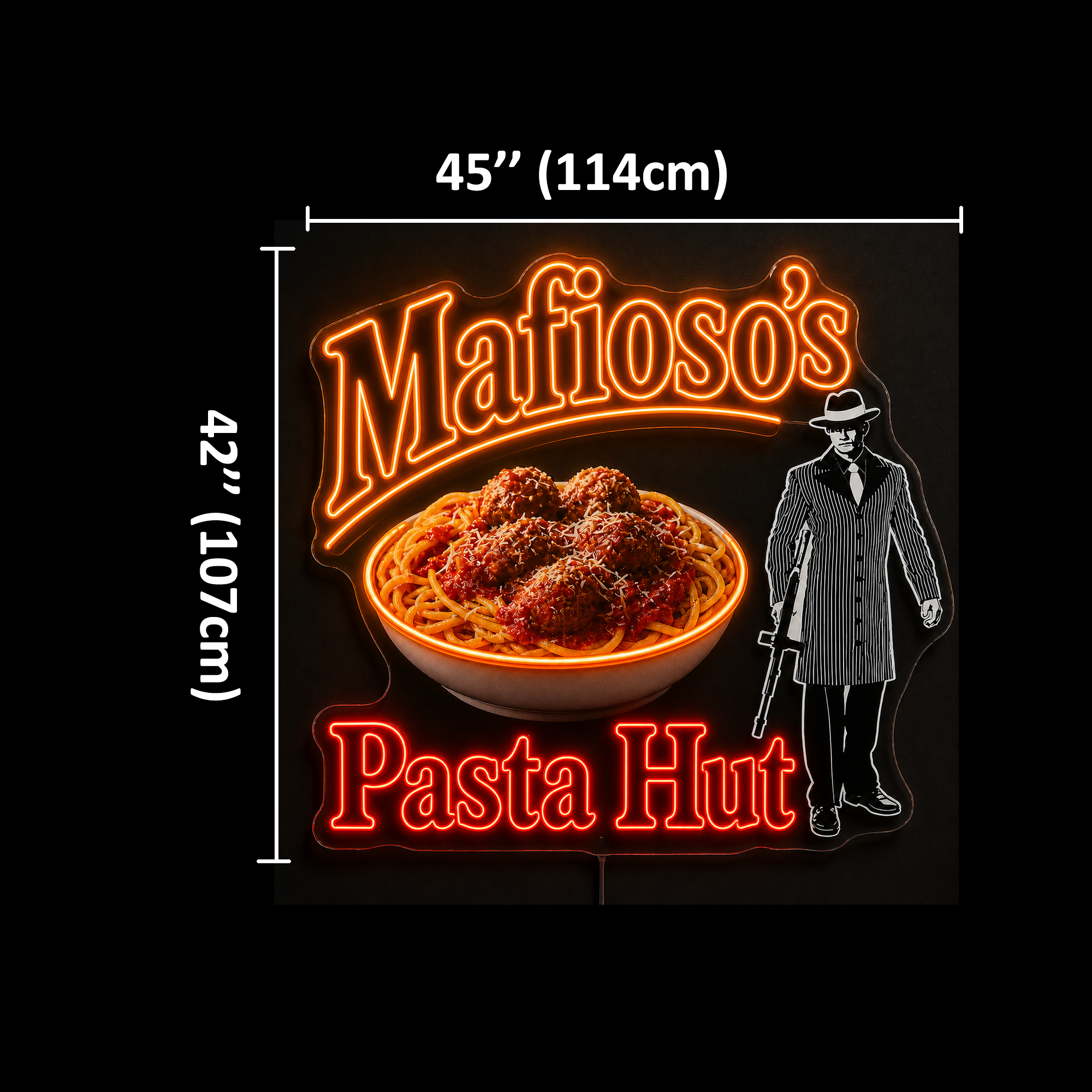 Mafioso’s Pasta Hut Custom LED Neon Sign