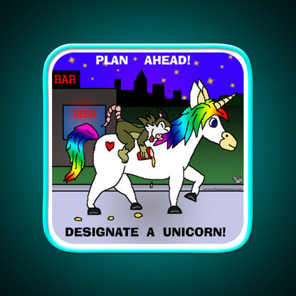 Designate A Unicorn Man Cave Bar Led Neon Sign