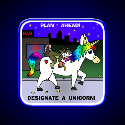 Designate A Unicorn Man Cave Bar Led Neon Sign