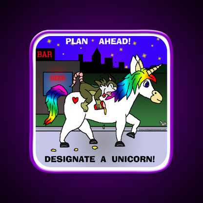Designate A Unicorn Man Cave Bar Led Neon Sign