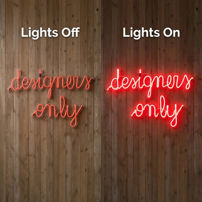 Designers Only LED Neon Sign - 06 Day Night Comparison