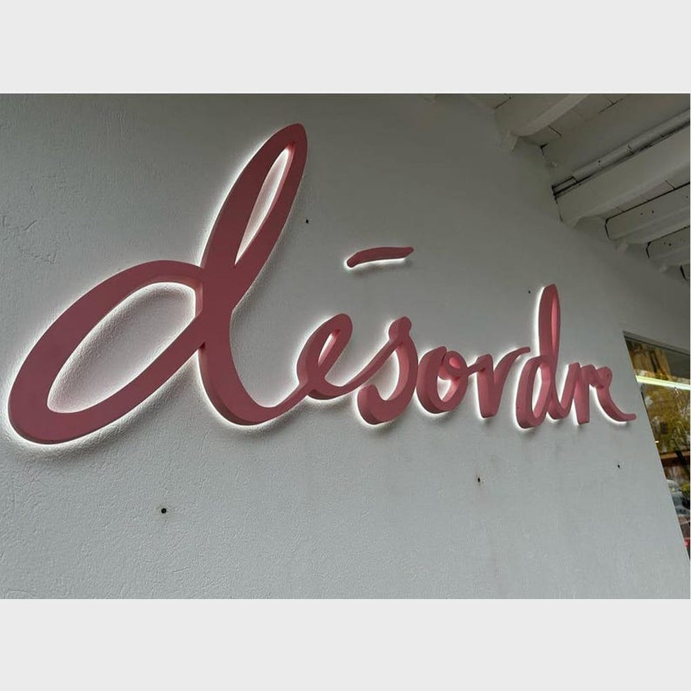 Desordre 3D Backlit Channel Letters Led Light Sign