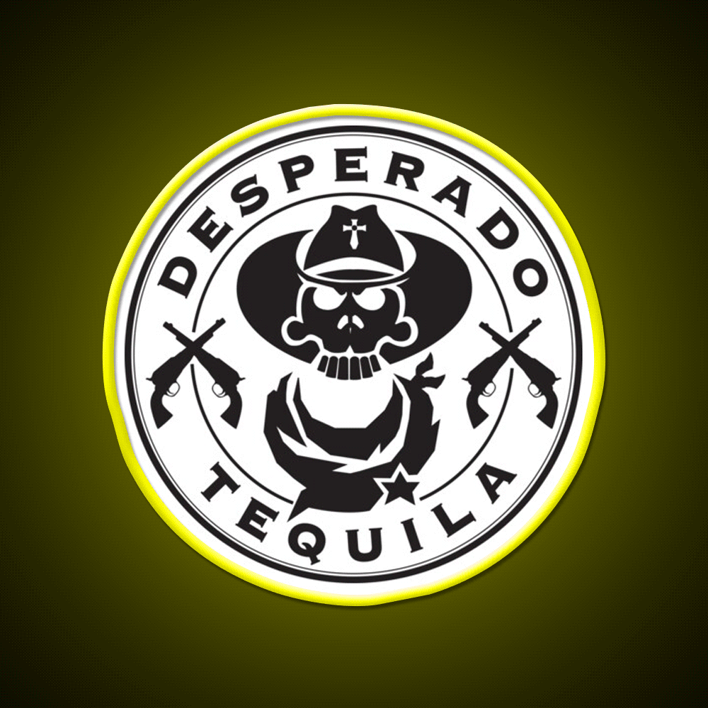 Desperado Tequila Party Drink Tequila Led Neon Sign Rgb Color - Custom LED neon sign front view