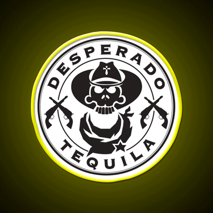 Desperado Tequila Party Drink Tequila Led Neon Sign Rgb Color - Custom LED neon sign front view