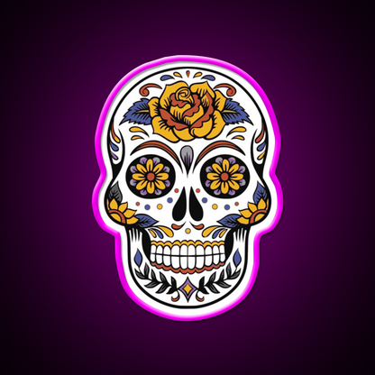 Desperados Skull Design Beer Bar Decor Led Neon Sign Rgb Color - Neon sign mounted on wall in room