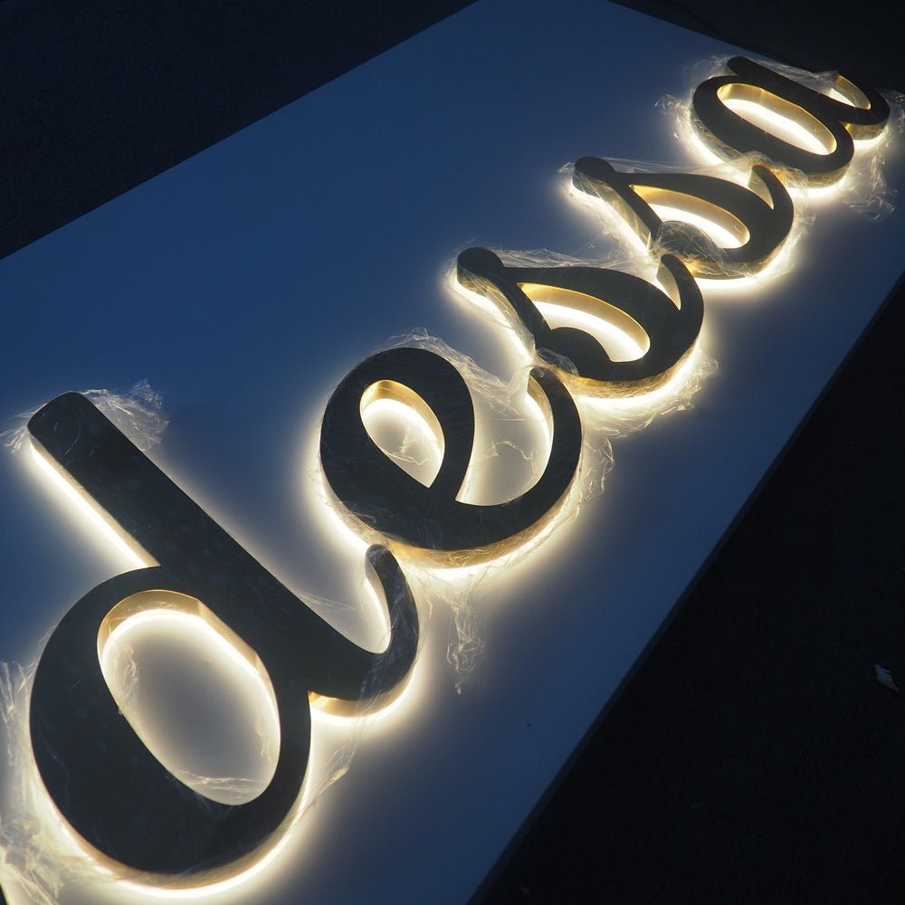 Dessa 3D Backlit Letters Business Metal Led Sign - Shineneon