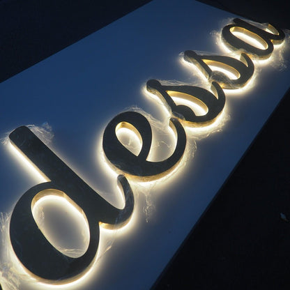 Dessa 3D Backlit Letters Business Metal Led Sign - Shineneon