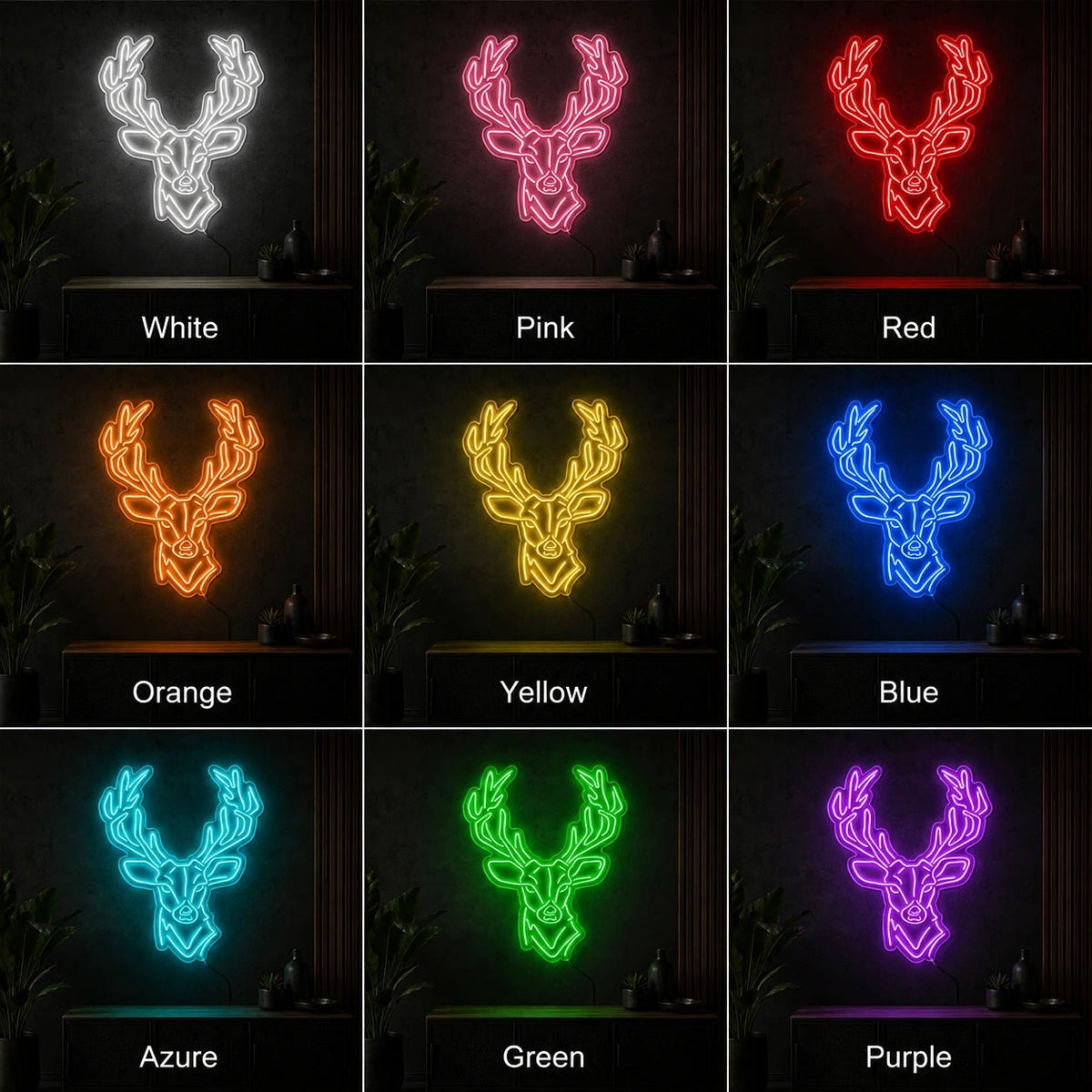 Detailed Buck Head LED Neon Sign - Shineneon