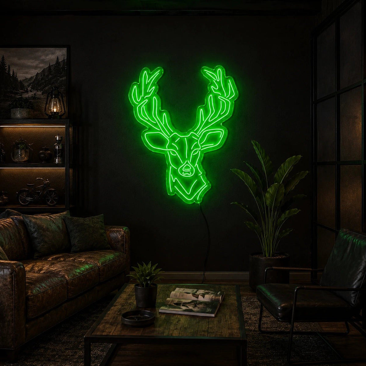 Detailed Buck Head LED Neon Sign - Shineneon