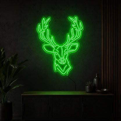 Detailed Buck Head LED Neon Sign - Shineneon