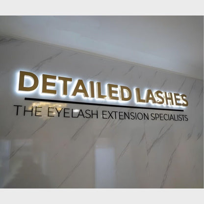 Detailed Lashes 3D Backlit Channel Letters Led Light Sign - Shineneon