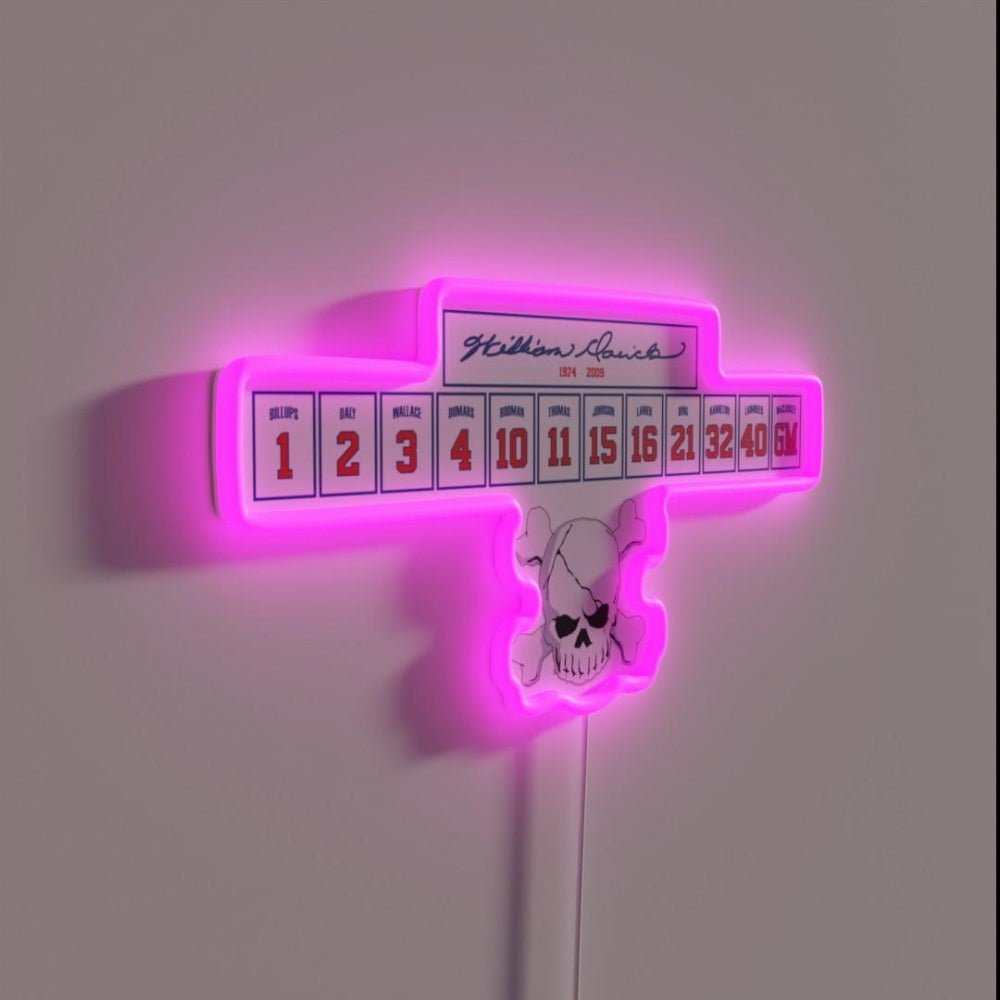 Detroit Basketball Retired Numbers Rgb Led Neon Sign - Shineneon