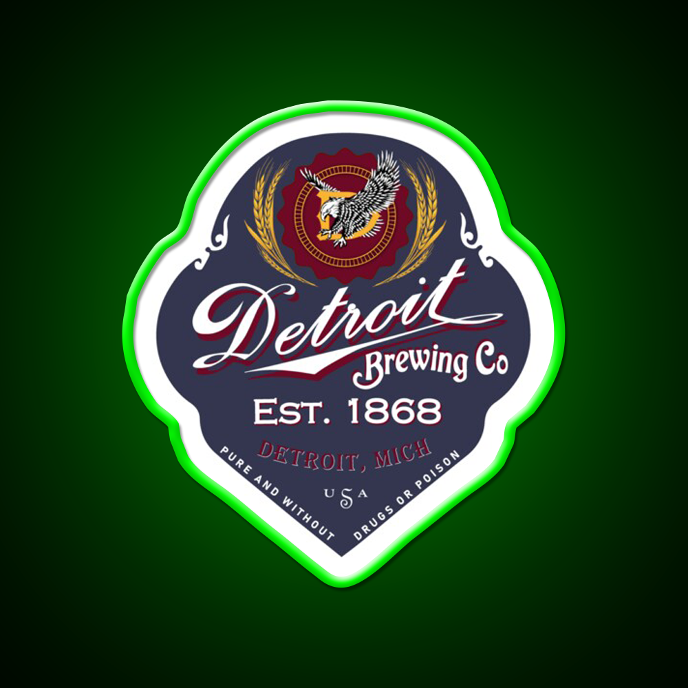Detroit Brewing Company Beer Bar Decor Led Neon Sign Rgb Color - LED neon sign view 8