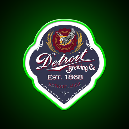 Detroit Brewing Company Beer Bar Decor Led Neon Sign Rgb Color - LED neon sign view 8