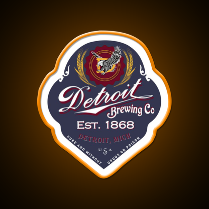 Detroit Brewing Company Beer Bar Decor Led Neon Sign Rgb Color - LED neon sign view 6