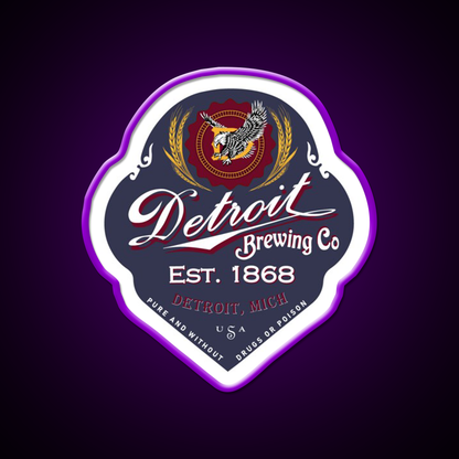 Detroit Brewing Company Beer Bar Decor Led Neon Sign Rgb Color - LED neon sign view 9