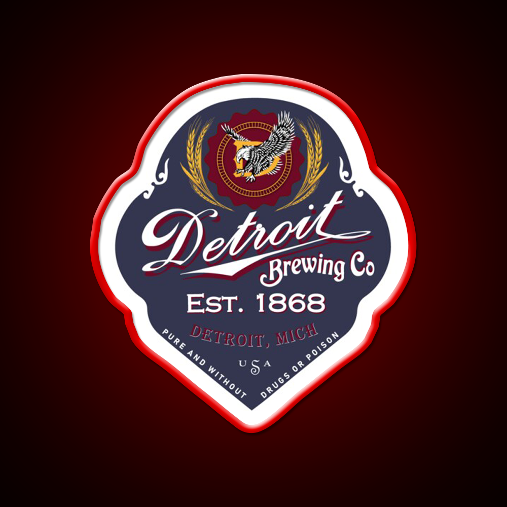 Detroit Brewing Company Beer Bar Decor Led Neon Sign Rgb Color - LED neon sign view 10