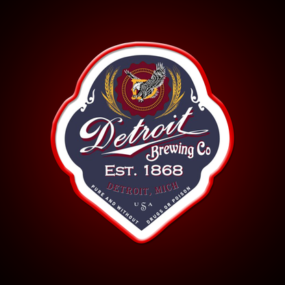 Detroit Brewing Company Beer Bar Decor Led Neon Sign Rgb Color - LED neon sign view 10