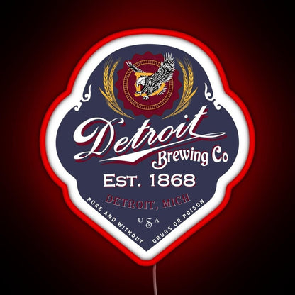 Detroit Brewing Company Rgb Led Neon Sign Pop Wall Art - Shineneon