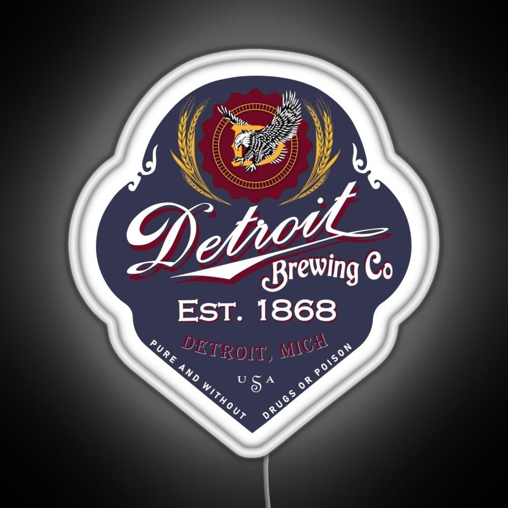Detroit Brewing Company Rgb Led Neon Sign Pop Wall Art - Shineneon
