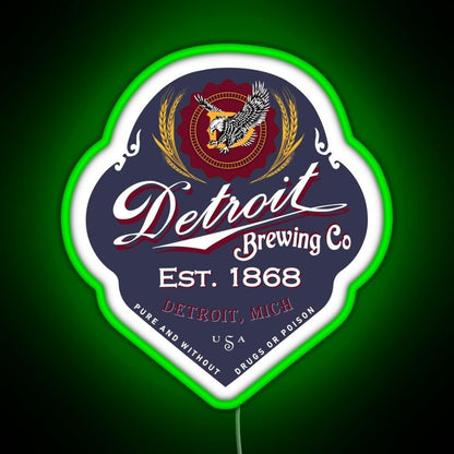 Detroit Brewing Company Rgb Led Neon Sign Pop Wall Art - Shineneon