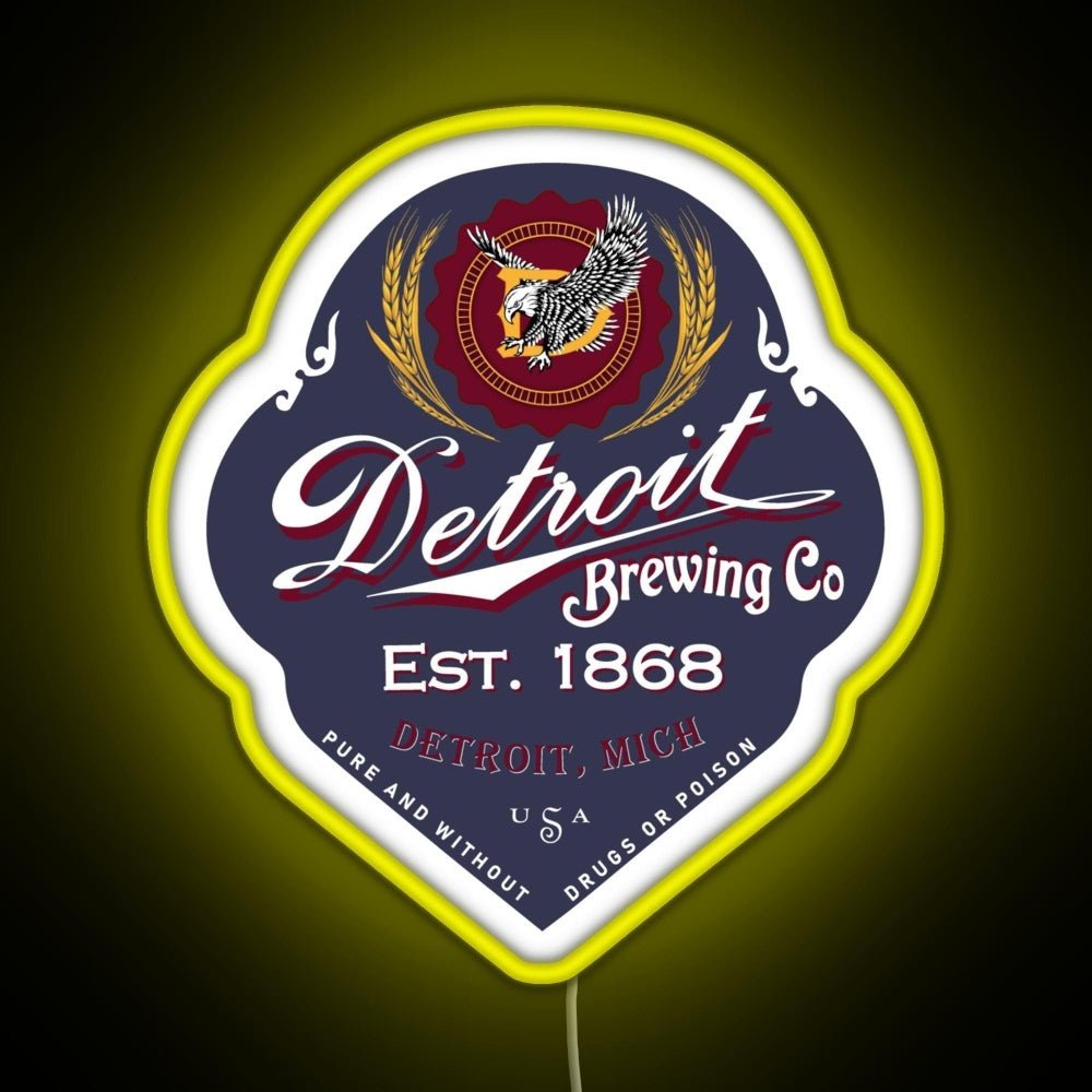 Detroit Brewing Company Rgb Led Neon Sign Pop Wall Art - Shineneon