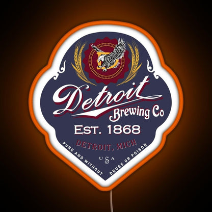 Detroit Brewing Company Rgb Led Neon Sign Pop Wall Art - Shineneon