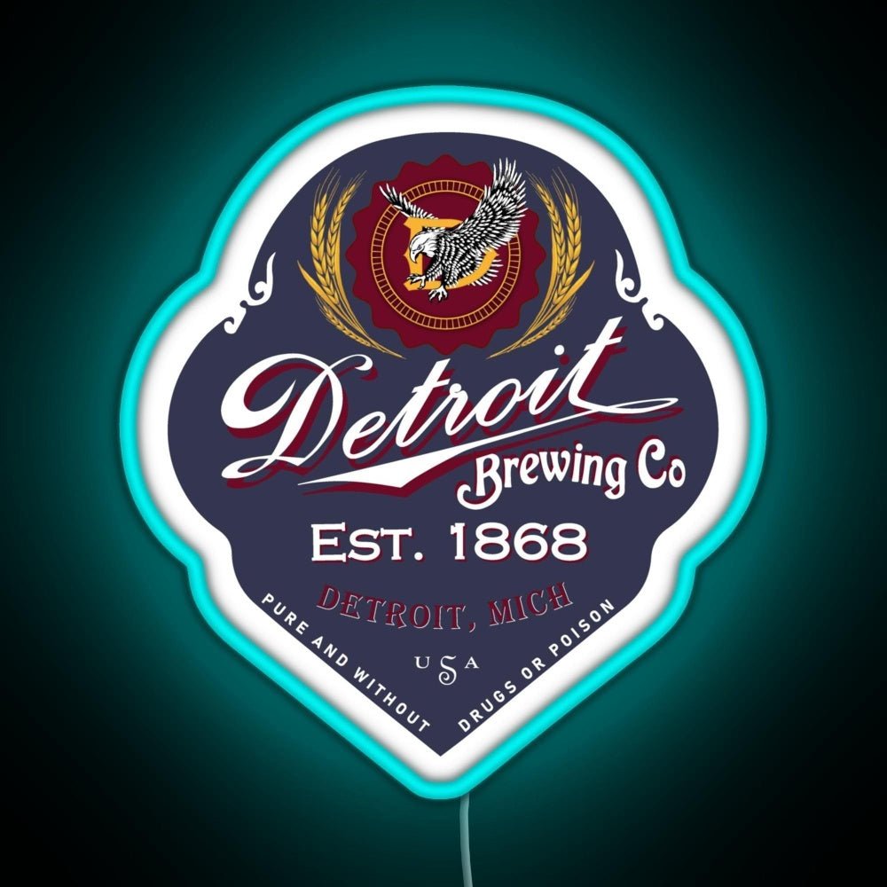 Detroit Brewing Company Rgb Led Neon Sign Pop Wall Art - Shineneon