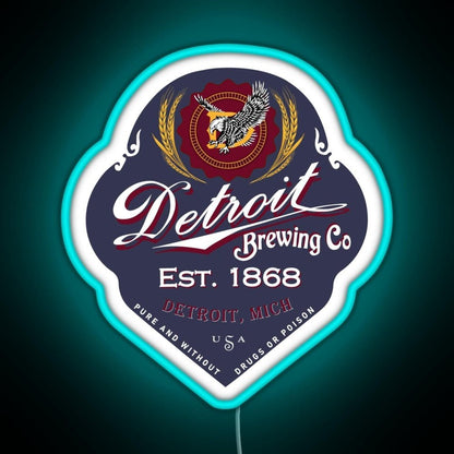Detroit Brewing Company Rgb Led Neon Sign Pop Wall Art - Shineneon