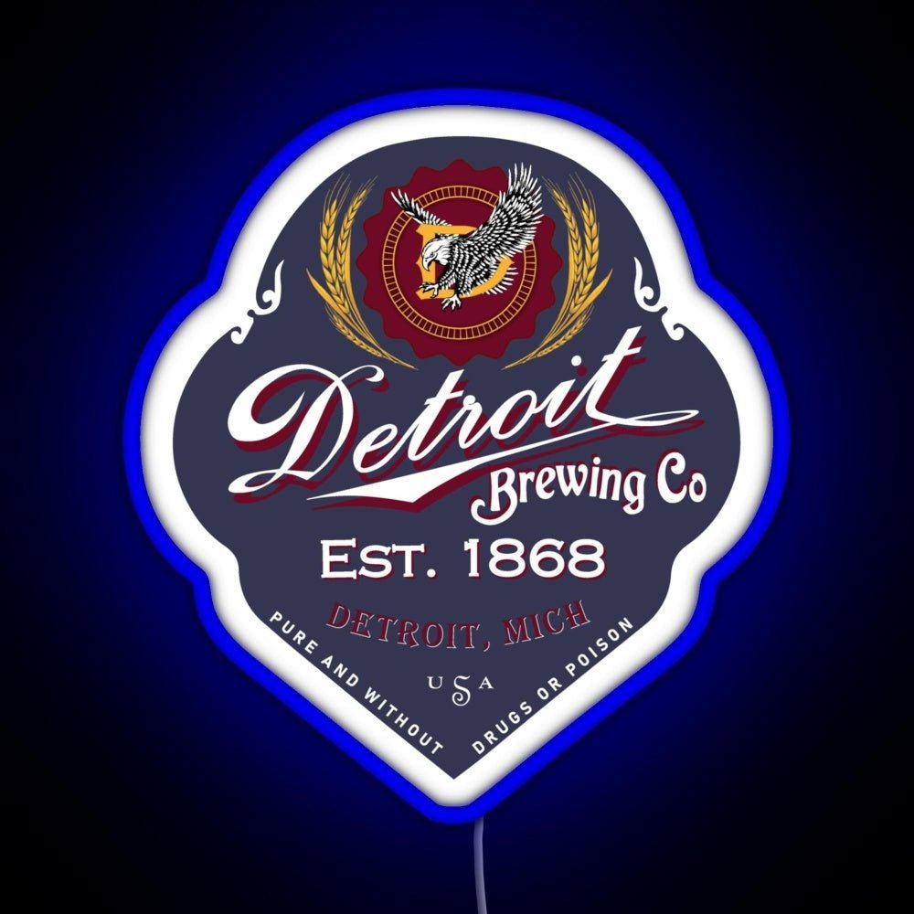 Detroit Brewing Company Rgb Led Neon Sign Pop Wall Art - Shineneon