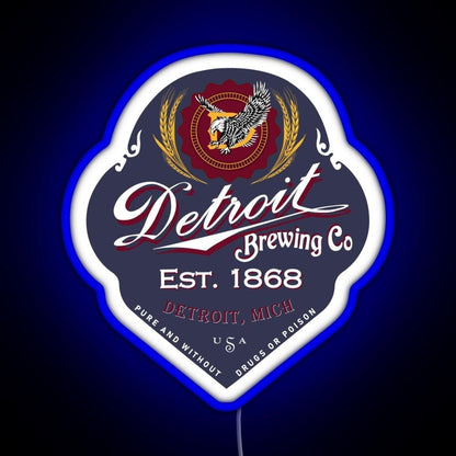 Detroit Brewing Company Rgb Led Neon Sign Pop Wall Art - Shineneon
