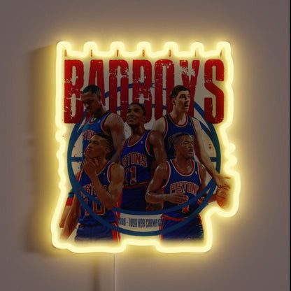 Detroit Pistons Bad Boys Rgb Led Neon Sign - Shineneon