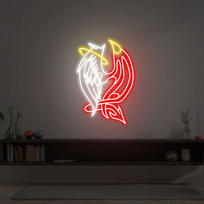 Devil And Angel Led Neon Sign Led Neon Light For Bar - Shineneon