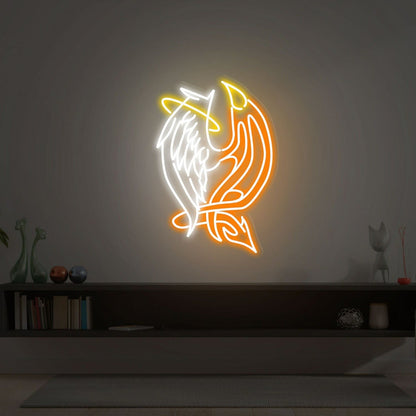 Devil And Angel Led Neon Sign Led Neon Light For Bar - Shineneon