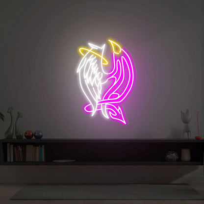 Devil And Angel Led Neon Sign Led Neon Light For Bar - Shineneon