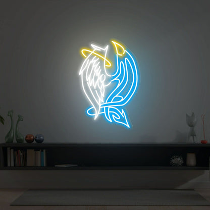 Devil And Angel Led Neon Sign Led Neon Light For Bar - Shineneon