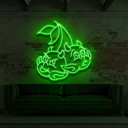 Devil Cherries For Tattoo Studio Led Neon Sign For Edgy And Artistic Spaces | Shineneon