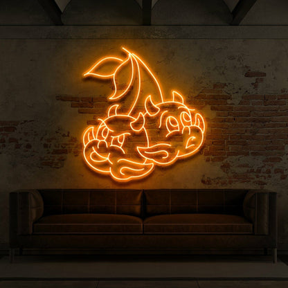 Devil Cherries For Tattoo Studio Led Neon Sign For Edgy And Artistic Spaces | Shineneon