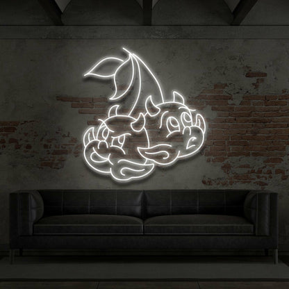 Devil Cherries For Tattoo Studio Led Neon Sign For Edgy And Artistic Spaces | Shineneon