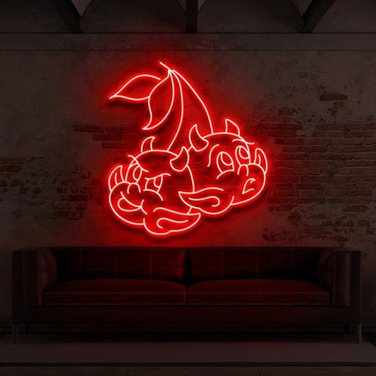 Devil Cherries Led Sign Business Neon Sign