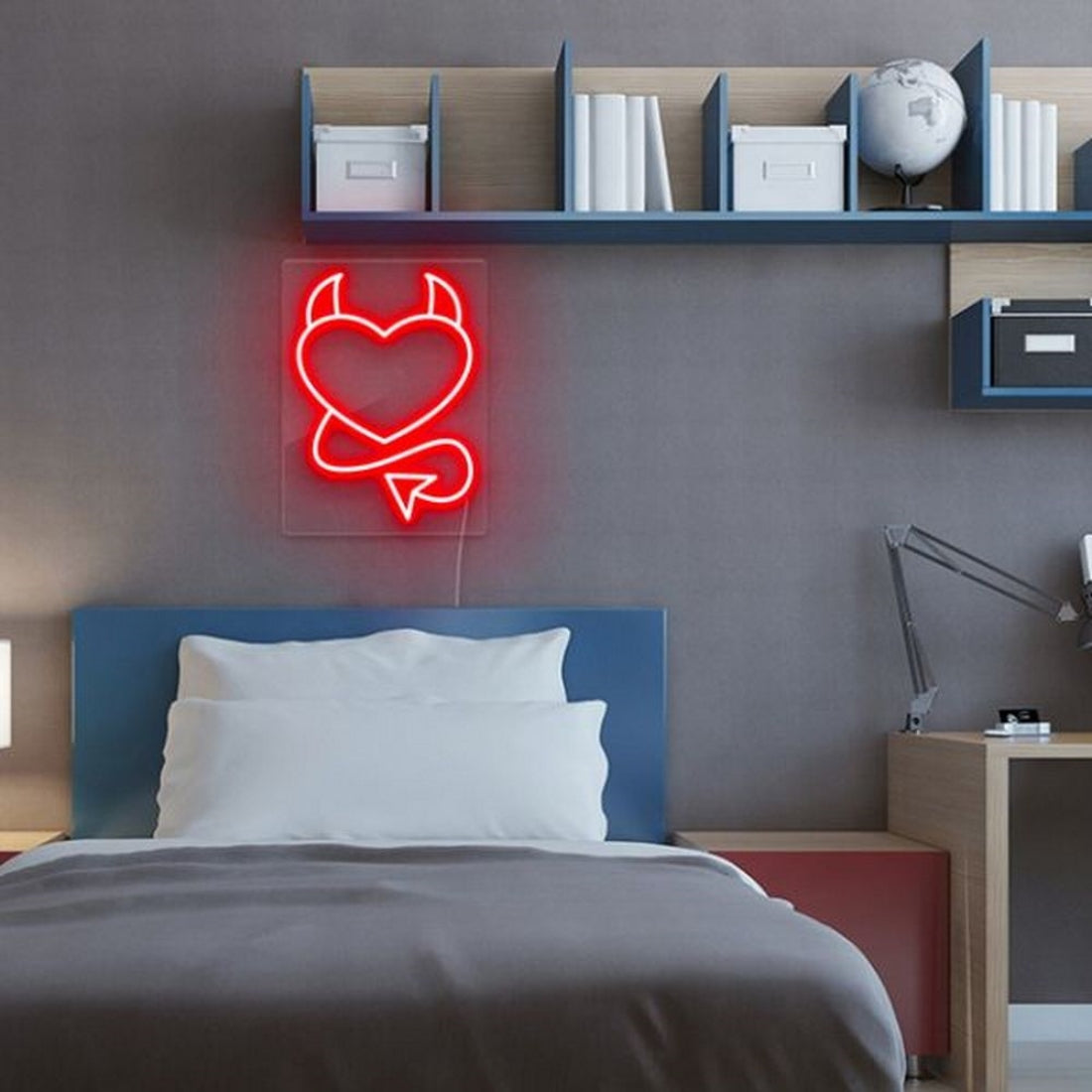 Devil Heart Led Sign Business Neon Sign