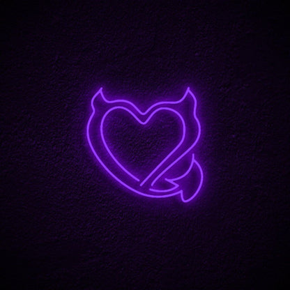 Devil Heart Show Your Rebellious Side With Neon Sign | Shineneon
