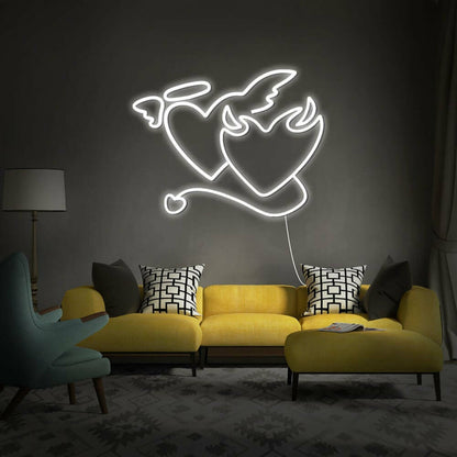 Devil Hearts Neon Sign | Shineneon
