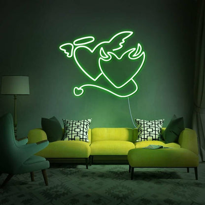 Devil Hearts Neon Sign | Shineneon
