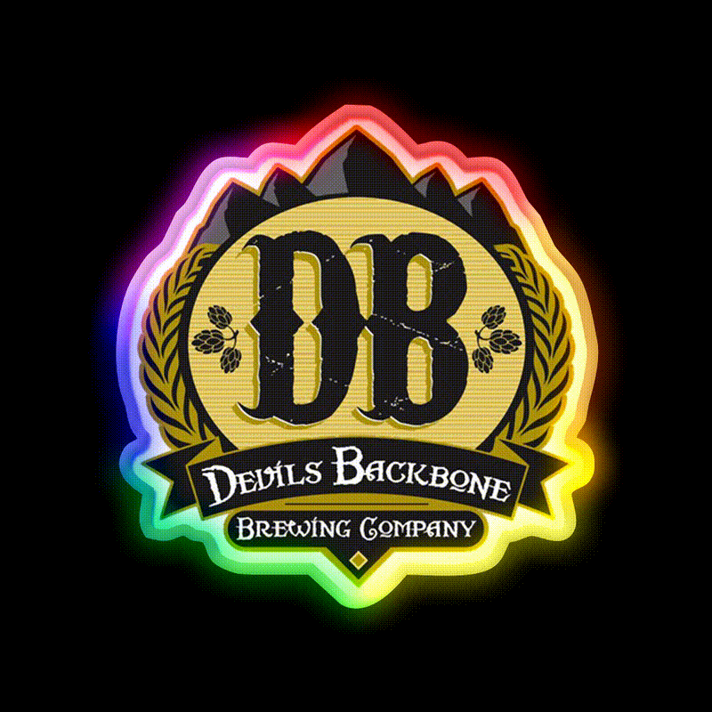 Devils Backbone Beer Bar Decor Led Neon Sign Rgb Color - LED neon sign close-up detail